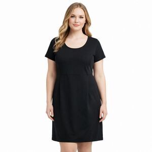 Duluth Trading Co T Shirt Dress Womens Large Black Short Sleeve Pockets